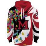 customized miami redhawks puzzle pieces red hoodie best selling
