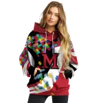 customized miami redhawks puzzle pieces red hoodie best selling