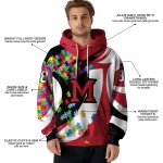 customized miami redhawks puzzle pieces red hoodie best selling