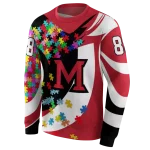 customized miami redhawks puzzle pieces red hoodie best selling