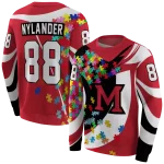 customized miami redhawks puzzle pieces red hoodie best selling