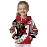 customized miami redhawks puzzle pieces red hoodie best selling
