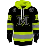 customized miami redhawks safety motif black neon green hoodie best selling