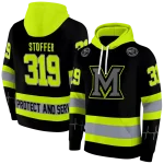 customized miami redhawks safety motif black neon green hoodie best selling