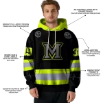 customized miami redhawks safety motif black neon green hoodie best selling