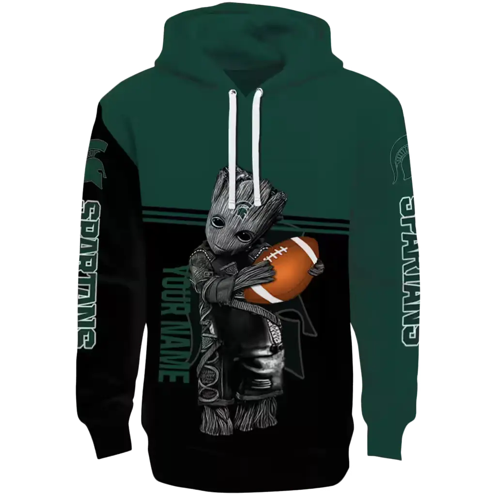 customized michigan state spartans baby groot green black hoodie best selling customized michigan state spartans baby groot green black hoodie best selling