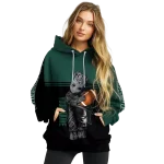customized michigan state spartans baby groot green black hoodie best selling