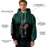 customized michigan state spartans baby groot green black hoodie best selling