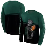 customized michigan state spartans baby groot green black hoodie best selling