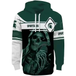 customized michigan state spartans grim reaper green black hoodie best selling