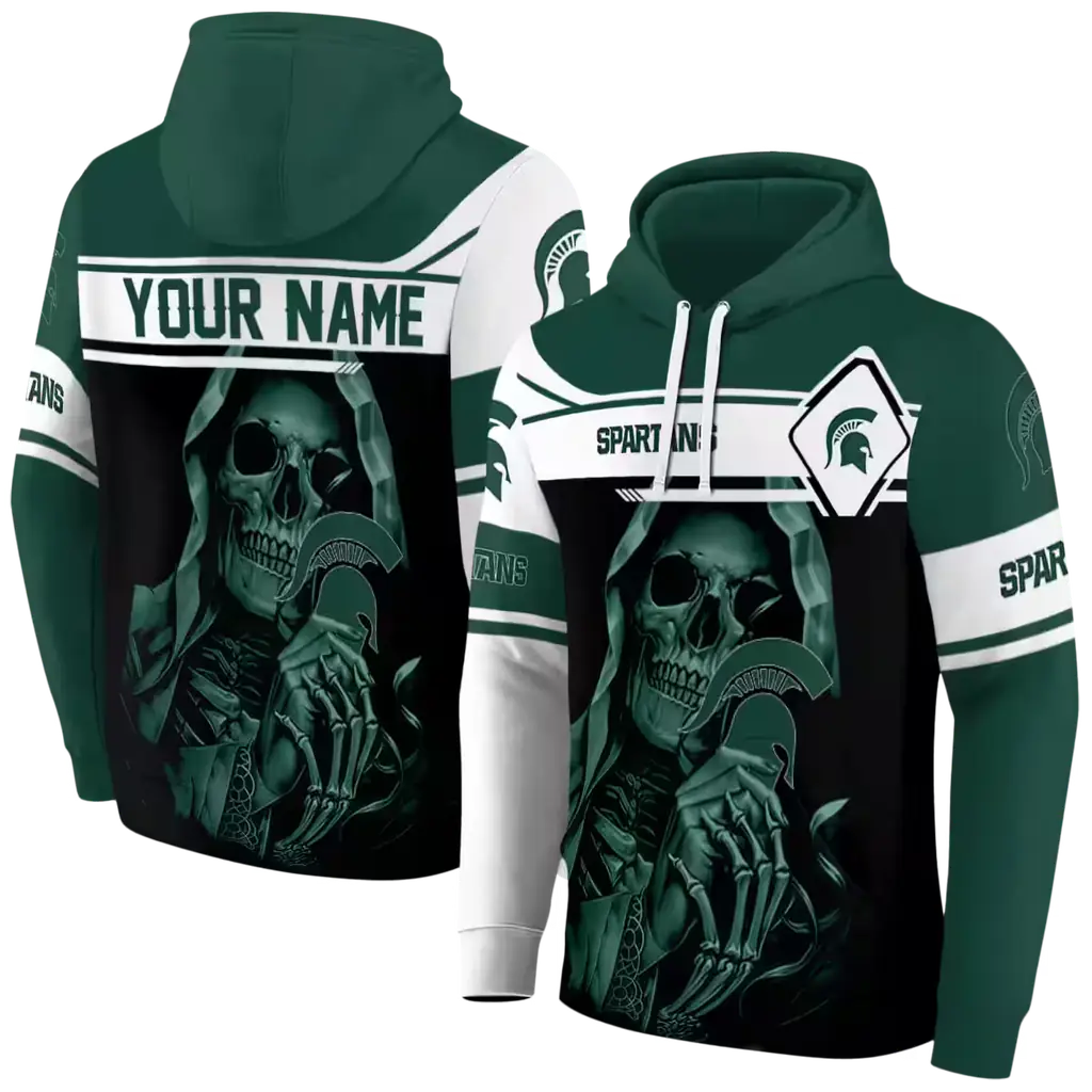 customized michigan state spartans grim reaper green black hoodie fashion forward customized michigan state spartans grim reaper green black hoodie fashion forward