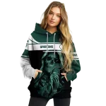 customized michigan state spartans grim reaper green black hoodie best selling
