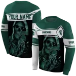 customized michigan state spartans grim reaper green black hoodie best selling
