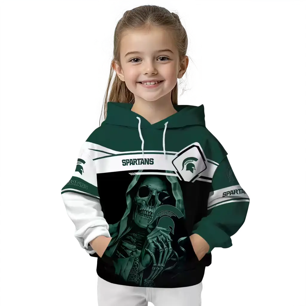 customized michigan state spartans grim reaper green black hoodie top rated customized michigan state spartans grim reaper green black hoodie top rated