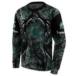 customized michigan state spartans hunting theme green black hoodie best selling