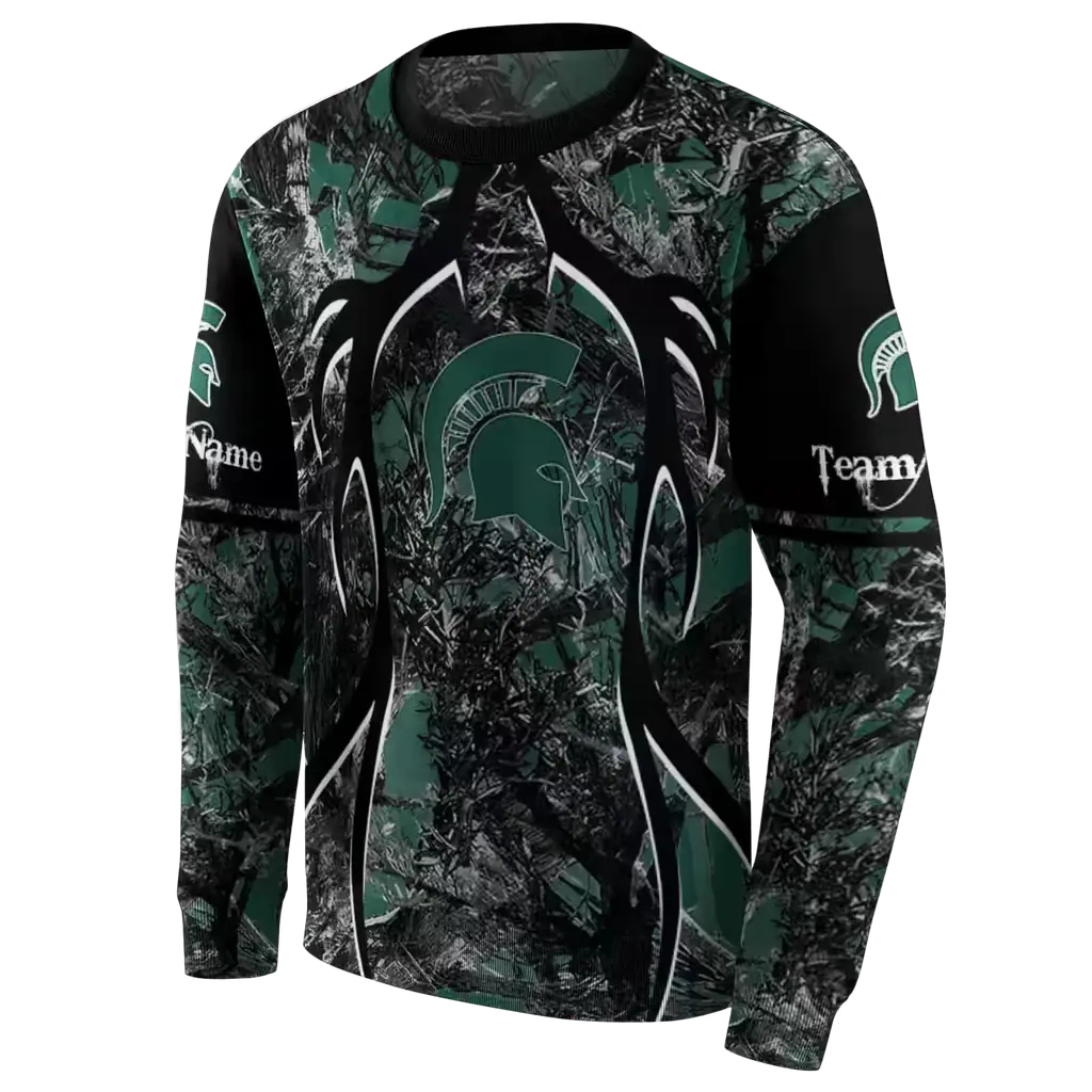 customized michigan state spartans hunting theme green black hoodie new arrival customized michigan state spartans hunting theme green black hoodie new arrival