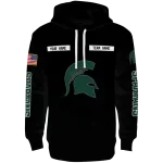customized michigan state spartans punisher skull black hoodie best selling