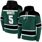 customized michigan state spartans striped pattern green hoodie best selling