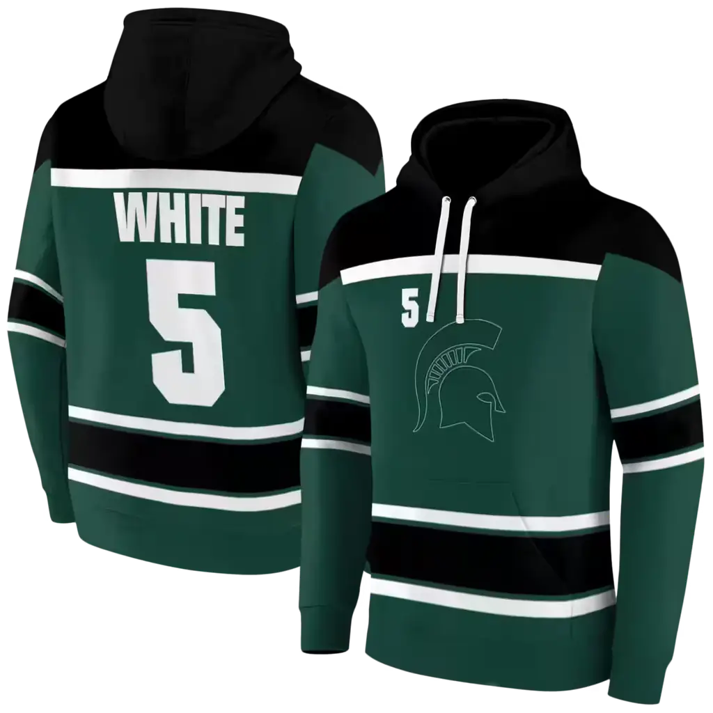 customized michigan state spartans striped pattern green hoodie fashion forward customized michigan state spartans striped pattern green hoodie fashion forward