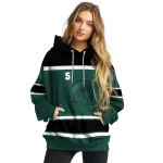 customized michigan state spartans striped pattern green hoodie best selling