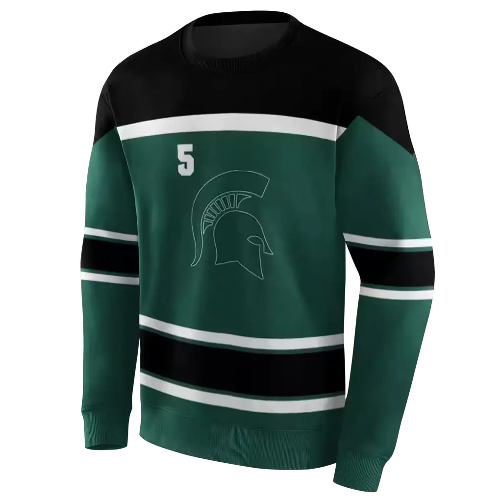 customized michigan state spartans striped pattern green hoodie new arrival customized michigan state spartans striped pattern green hoodie new arrival