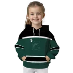 customized michigan state spartans striped pattern green hoodie best selling