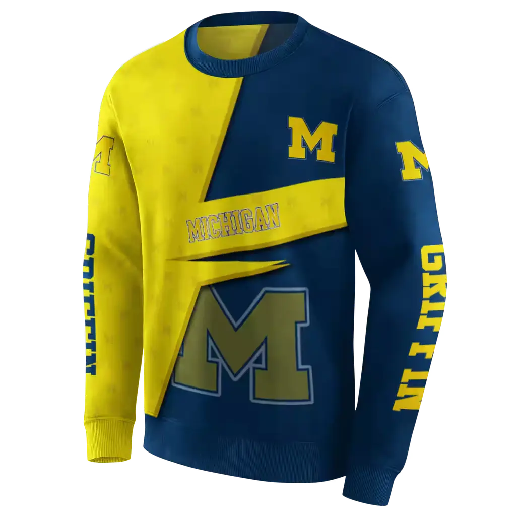 customized michigan wolverines abstract shape blue hoodie new arrival customized michigan wolverines abstract shape blue hoodie new arrival