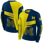 customized michigan wolverines abstract shape blue hoodie best selling