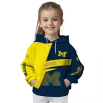 customized michigan wolverines abstract shape blue hoodie best selling