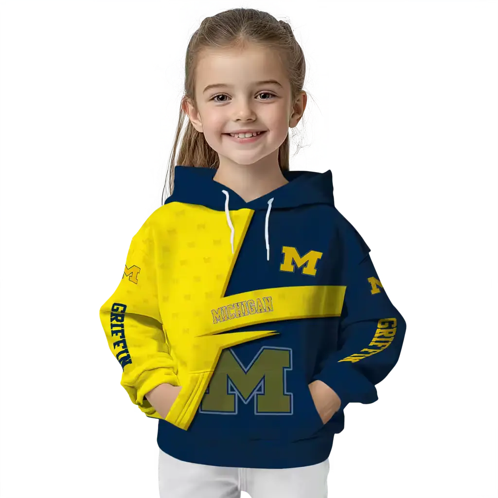 customized michigan wolverines abstract shape blue hoodie top rated customized michigan wolverines abstract shape blue hoodie top rated
