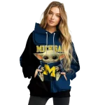 customized michigan wolverines baby yoda blue black hoodie best selling