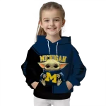 customized michigan wolverines baby yoda blue black hoodie best selling