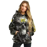 customized michigan wolverines camo skull hoodie best selling