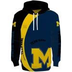 customized michigan wolverines minimalist design blue black hoodie best selling