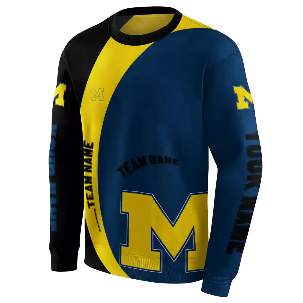 customized michigan wolverines minimalist design blue black hoodie new arrival customized michigan wolverines minimalist design blue black hoodie new arrival