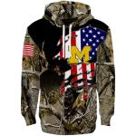 customized michigan wolverines tree camo hoodie best selling