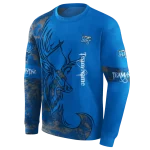 customized middle tennessee blue raiders deer silhouette blue hoodie best selling