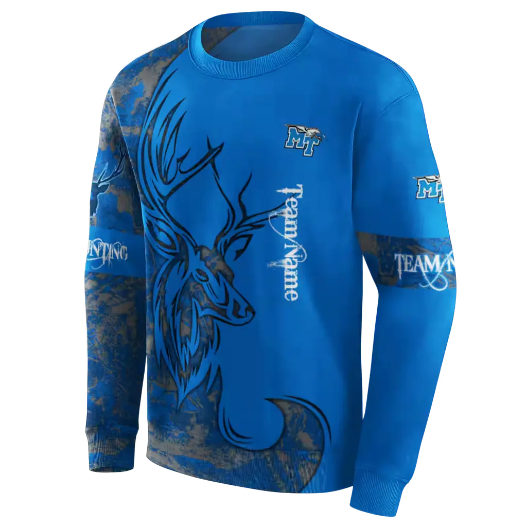 customized middle tennessee blue raiders deer silhouette blue hoodie new arrival customized middle tennessee blue raiders deer silhouette blue hoodie new arrival