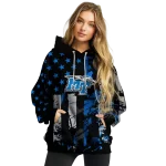 customized middle tennessee blue raiders distressed flag blue black hoodie best selling