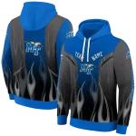 customized middle tennessee blue raiders flame design blue hoodie best selling