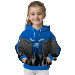 customized middle tennessee blue raiders flame design blue hoodie best selling