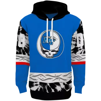 customized middle tennessee blue raiders grateful vibes blue hoodie best selling