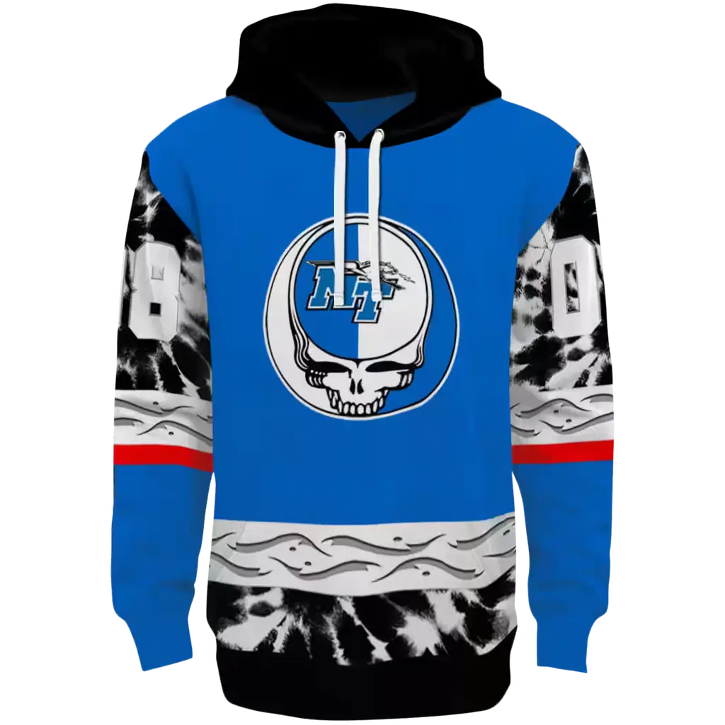 customized middle tennessee blue raiders grateful vibes blue hoodie best selling customized middle tennessee blue raiders grateful vibes blue hoodie best selling