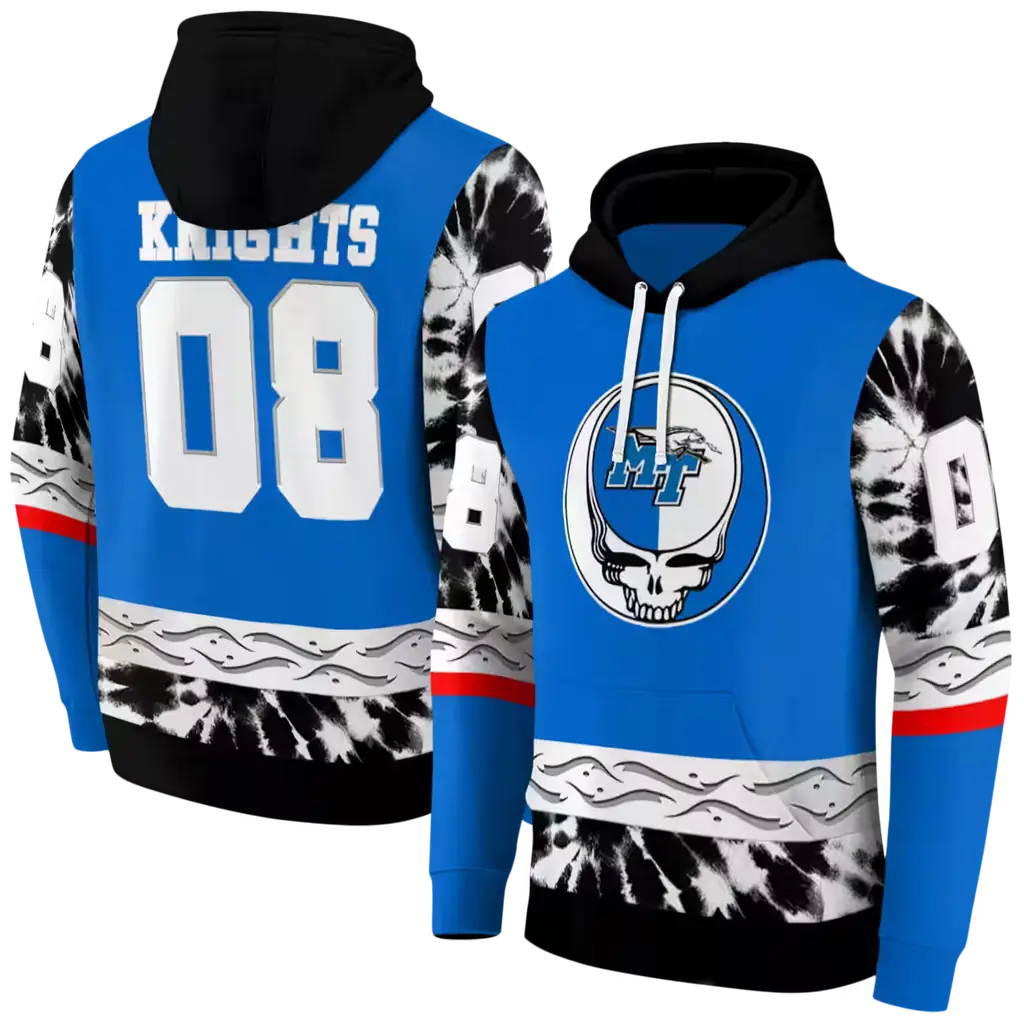 customized middle tennessee blue raiders grateful vibes blue hoodie fashion forward customized middle tennessee blue raiders grateful vibes blue hoodie fashion forward