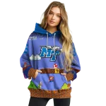 customized middle tennessee blue raiders mario blue black hoodie best selling