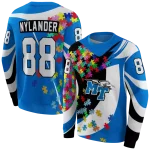 customized middle tennessee blue raiders puzzle pieces blue hoodie best selling