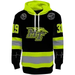customized middle tennessee blue raiders safety motif black neon green hoodie best selling