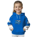 customized middle tennessee blue raiders striped sleeves blue hoodie best selling
