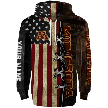 customized minnesota golden gophers american pride hoodie best selling