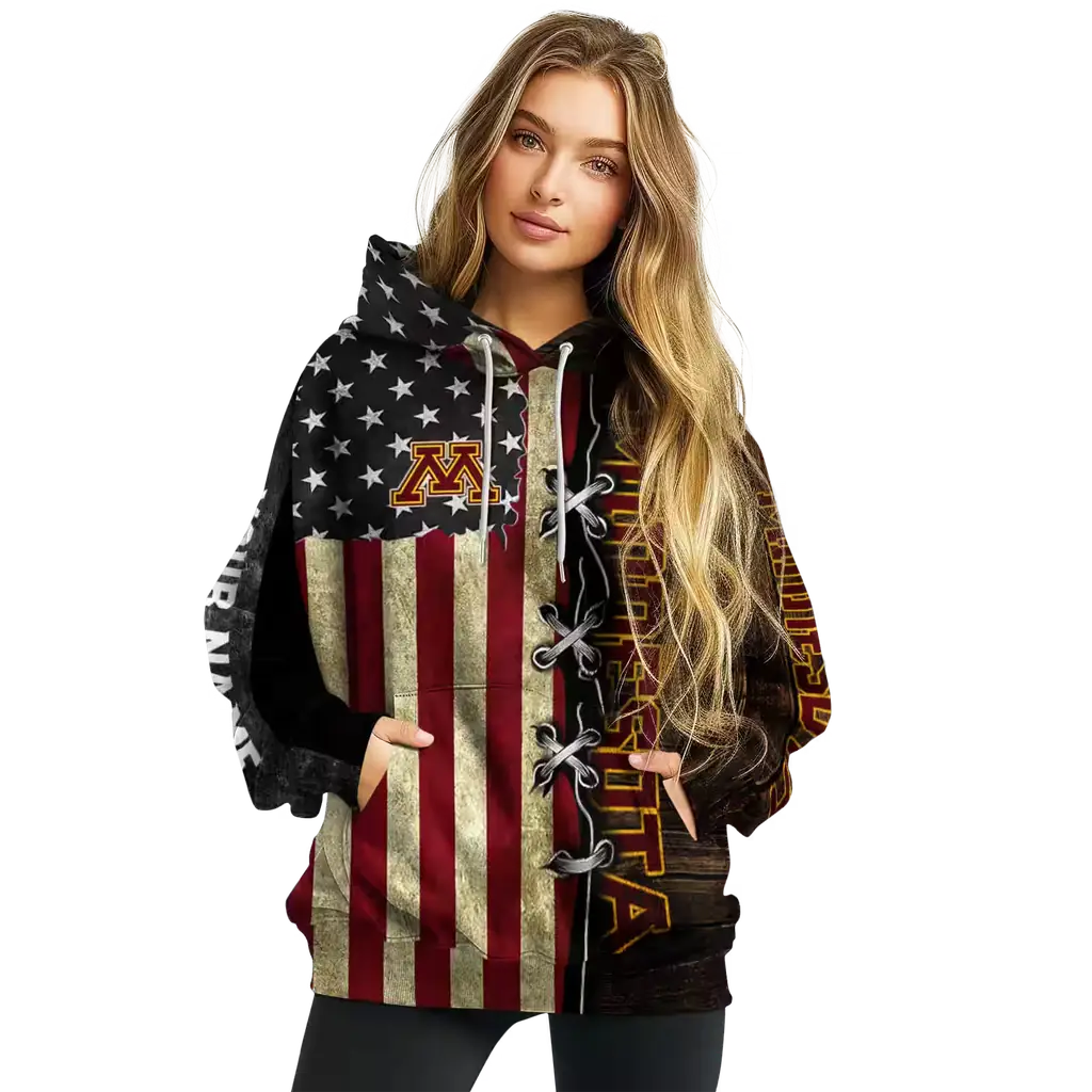 customized minnesota golden gophers american pride hoodie high quality customized minnesota golden gophers american pride hoodie high quality